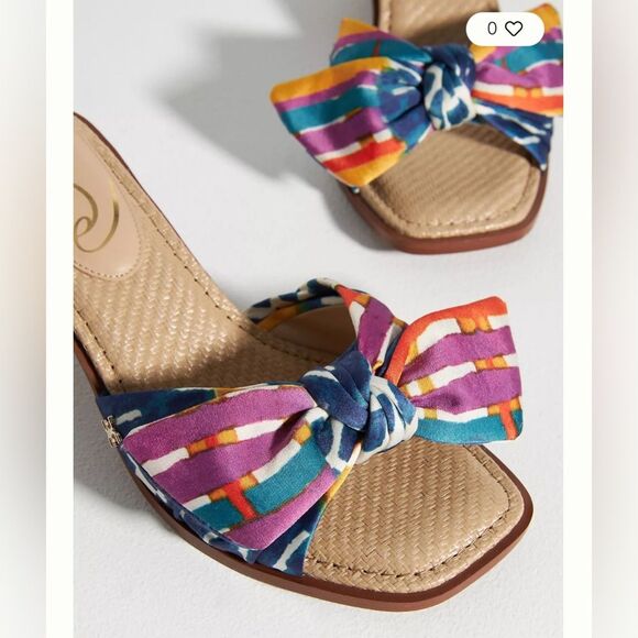 Sam Edelman Darcie Bow Sandal Kitten Heels, Size 6 - Picture 1 of 9